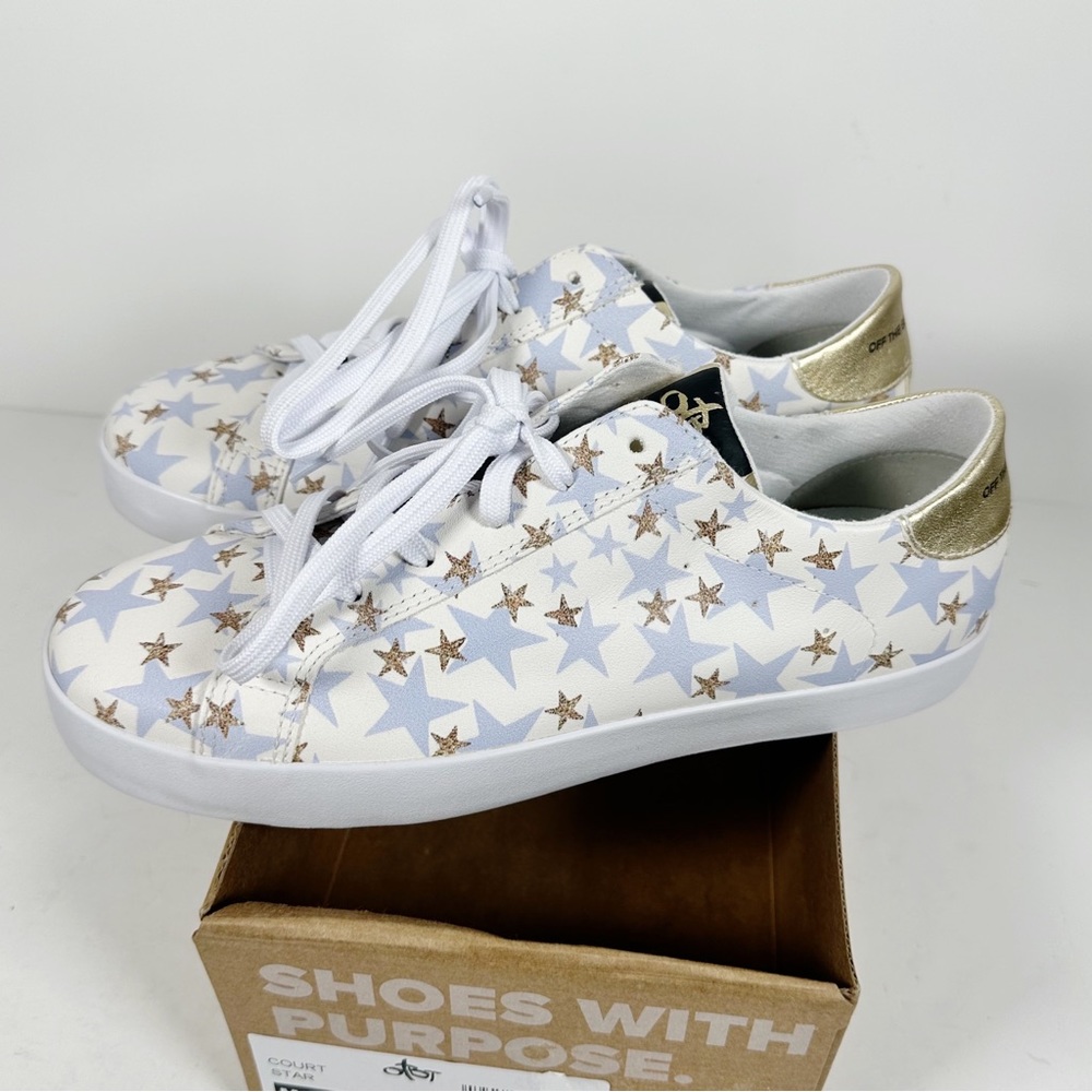 NIB OTBT‎ Court Star Print Leather Sneaker